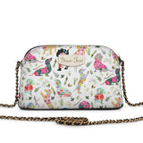 DachyCharm Floral Parade Personalized Leather Crossbody Bag