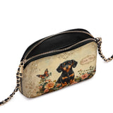 DachyCharm Vintage Rose Leather Personalized Crossbody Bag