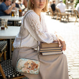 DachyCharm Peach Bloom Leather Crossbody Bag