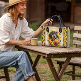 DachyCharm Sunbeam Pup Personalized Leather Bag