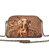 DachyCharm Carved Grace Leather Crossbody Bag
