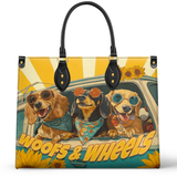 DachyCharm - Leather Bag Sunflower Woofs