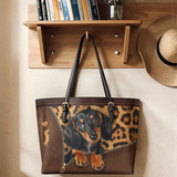 DachyCharm Sassy Doxie Leather Tote Bag