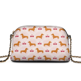 DachyCharm Pink Pupcake Leather Crossbody Bag