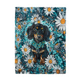 Dachycharm Daisy Doxie Fleece Blanket