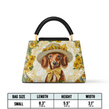 DachyCharm Sunshine Doxie Leather Satchel Bag