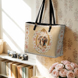 DachyCharm Golden Bloom Leather Tote Bag