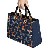 DachyCharm Doxie Fiesta Lady Leather Bag
