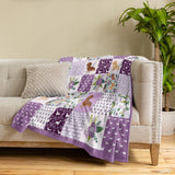 Dachycharm Lavender Paws Fleece Blanket