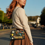DachyCharm Groovy Doxie Vibes Leather Crossbody Bag
