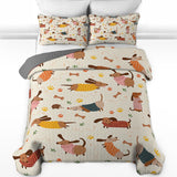 DachyCharm Doxie Whimsy Quilt 3-Piece Set