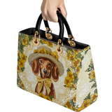 DachyCharm Sunshine Doxie Lady Leather Bag