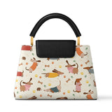 DachyCharm Doxie Whimsy Leather Satchel Bag
