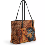 DachyCharm Sweethearts Leather Tote Bag
