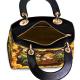 DachyCharm Dachshund Basket Lady Leather Bag