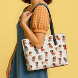 DachyCharm Cuteness Overload Leather Tote Bag