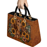 DachyCharm Prairie Doxie Lady Leather Bag