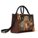 DachyCharm Mocha Bloom Personalized Leather Bag