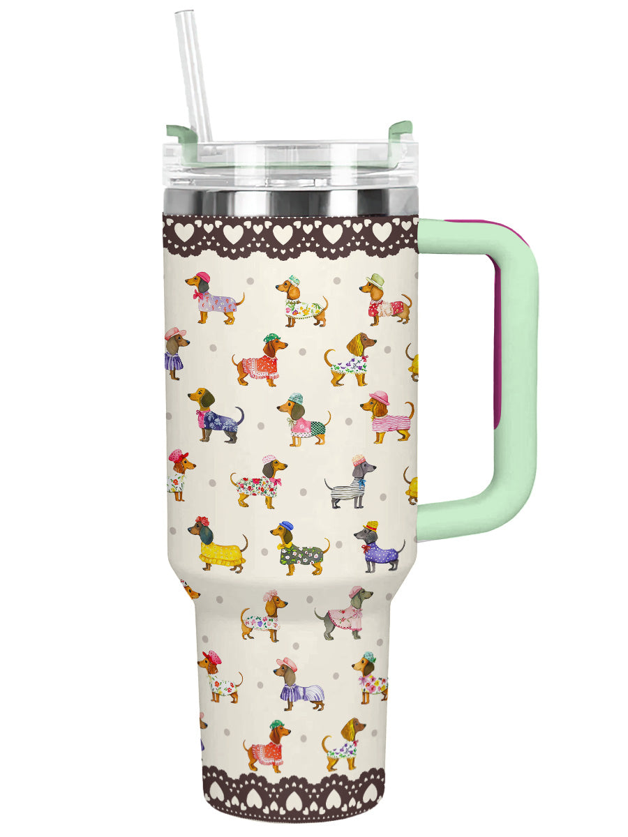 DachyCharm Doxie Parade Tumbler