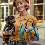 DachyCharm Doxie Dreamscape Leather Bag