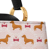 DachyCharm Pink Pupcake Leather Satchel Bag