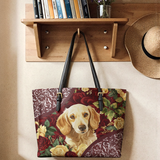 DachyCharm Velvet Pup Leather Tote Bag