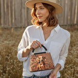 DachyCharm CARVED GRACE Leather Satchel Bag