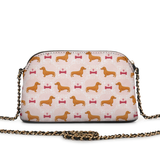 DachyCharm Pink Pupcake Leather Crossbody Bag