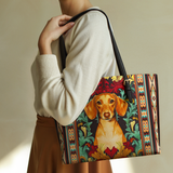 DachyCharm Doxie Spirit Leather Tote Bag