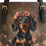 DachyCharm Rosewood Queen Personalized Leather Tote Bag