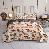 DachyCharm Dachshund Lovely Delight Quilt 3-Piece Set
