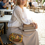 DachyCharm Dachshund Basket Leather Crossbody Bag
