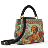 DachyCharm Wildflower Weenie Leather Satchel Bag