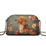 DachyCharm Mocha Bloom Leather Crossbody Bag