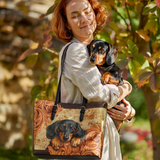 DachyCharm Floppy Soul Leather Tote Bag