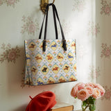 DachyCharm Puppy Delight Leather Tote Bag