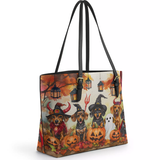 DachyCharm Haunted Tails Leather Tote Bag