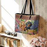 DachyCharm Bloom Buddies Leather Tote Bag