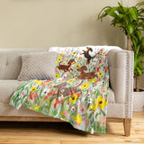 Dachycharm Spring Pup Joy Fleece Blanket
