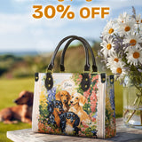 DachyCharm Garden Bliss Personalized Leather Bag