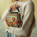 DachyCharm Wildflower Weenie Leather Satchel Bag