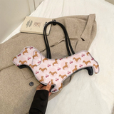 Cute Dachshund Shape Leather Bag