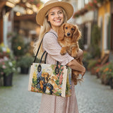 DachyCharm Garden Bliss Personalized Leather Bag
