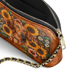 DachyCharm Prairie Doxie Leather Crossbody Bag