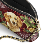 DachyCharm Velvet Pup Leather Crossbody Bag