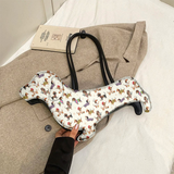 Cute Dachshund Shape Leather Bag