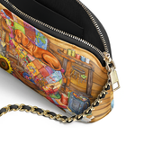 DachyCharm Patchwork Nap Leather Crossbody Bag