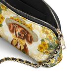 DachyCharm Sunshine Doxie Leather Crossbody Bag