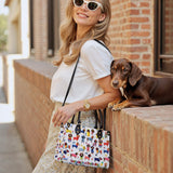 DachyCharm Doxie Holiday Leather Bag