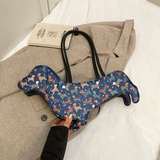 Cute Dachshund Shape Leather Bag